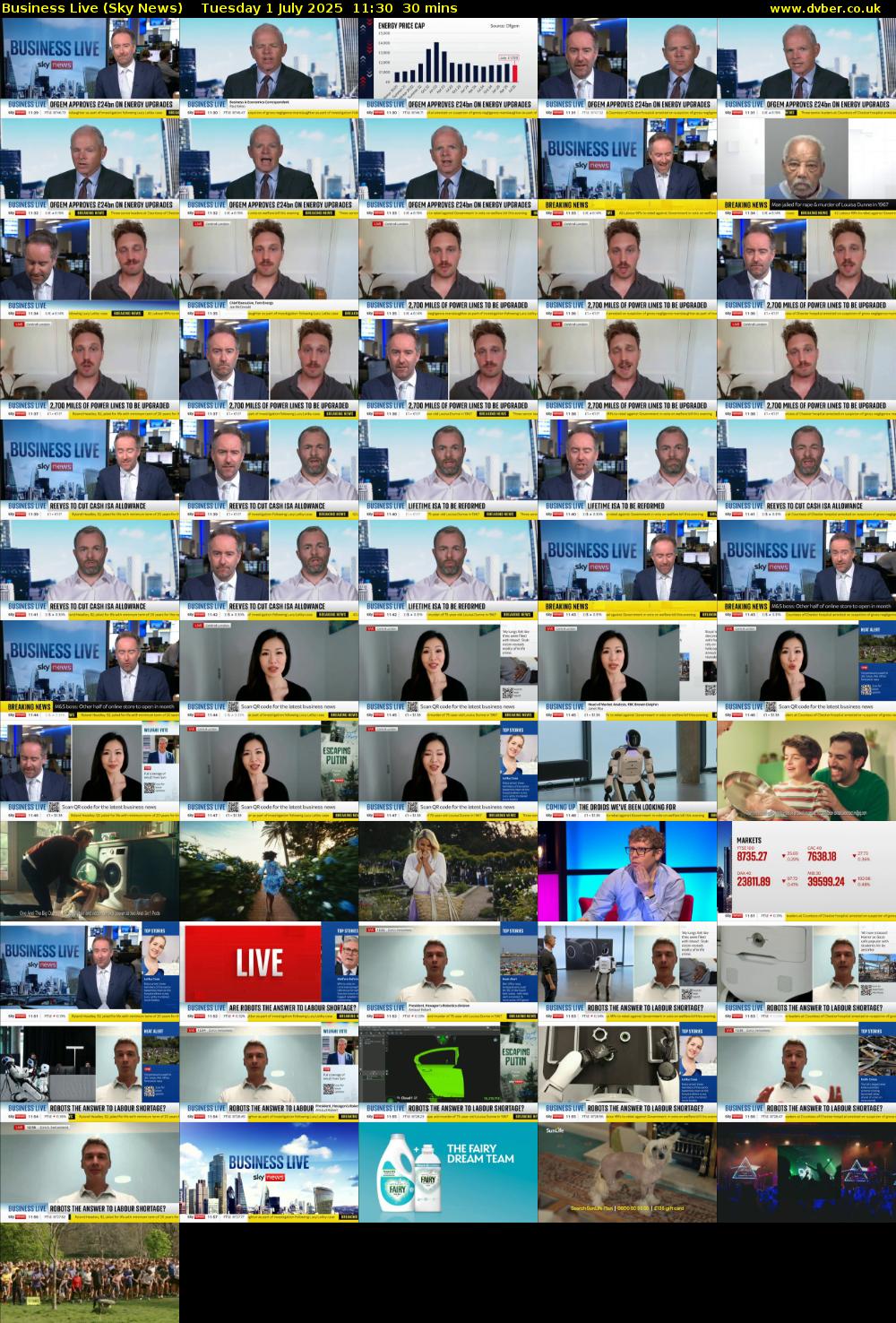 Business Live (Sky News) Tuesday 1 July 2025 11:30 - 12:00