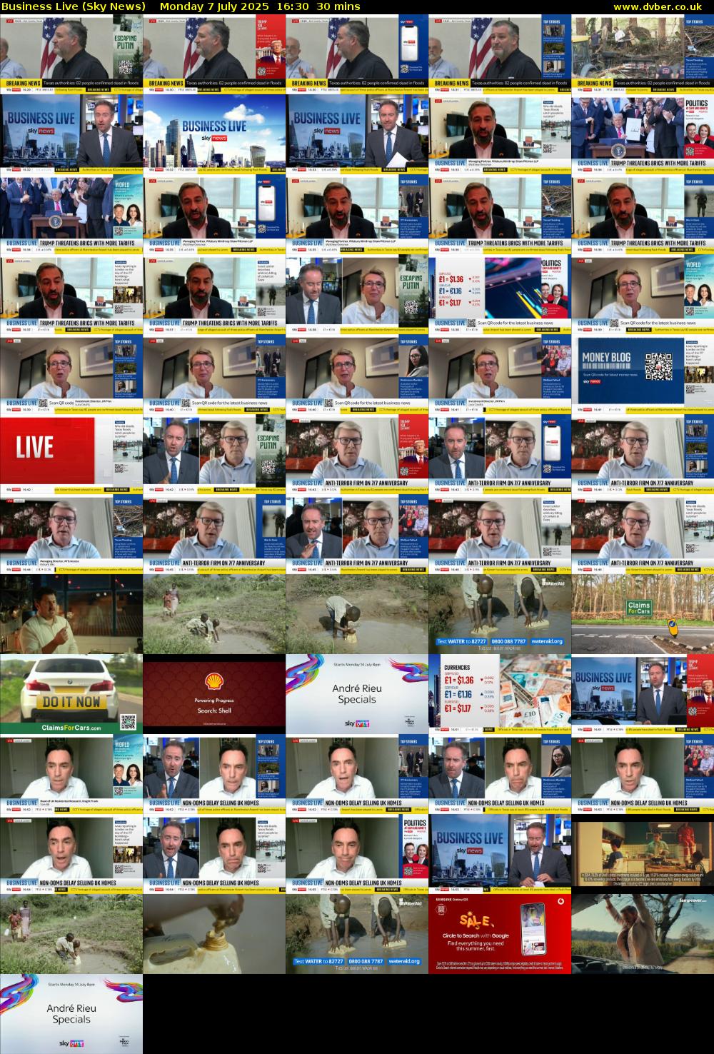 Business Live (Sky News) Monday 7 July 2025 16:30 - 17:00