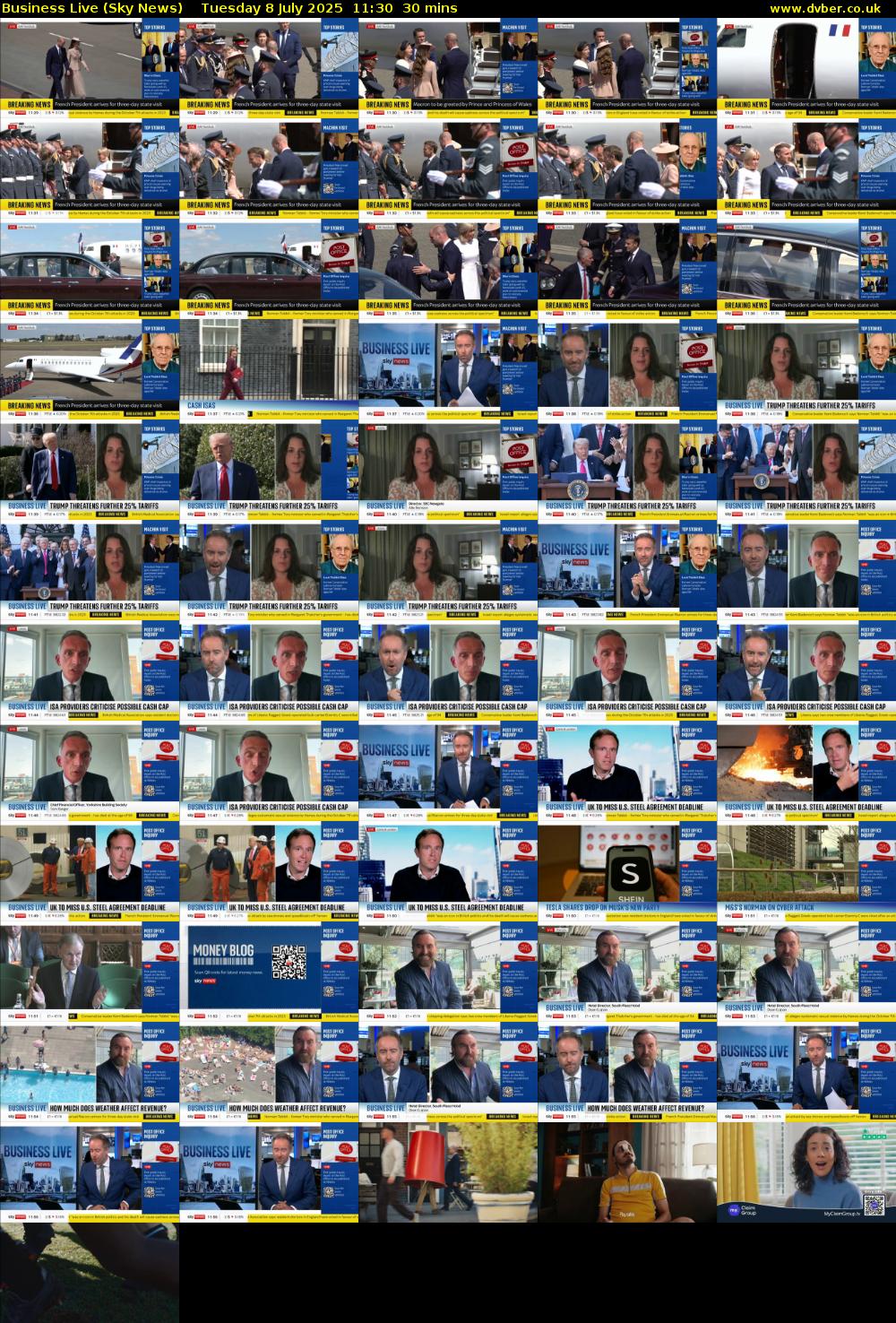 Business Live (Sky News) Tuesday 8 July 2025 11:30 - 12:00