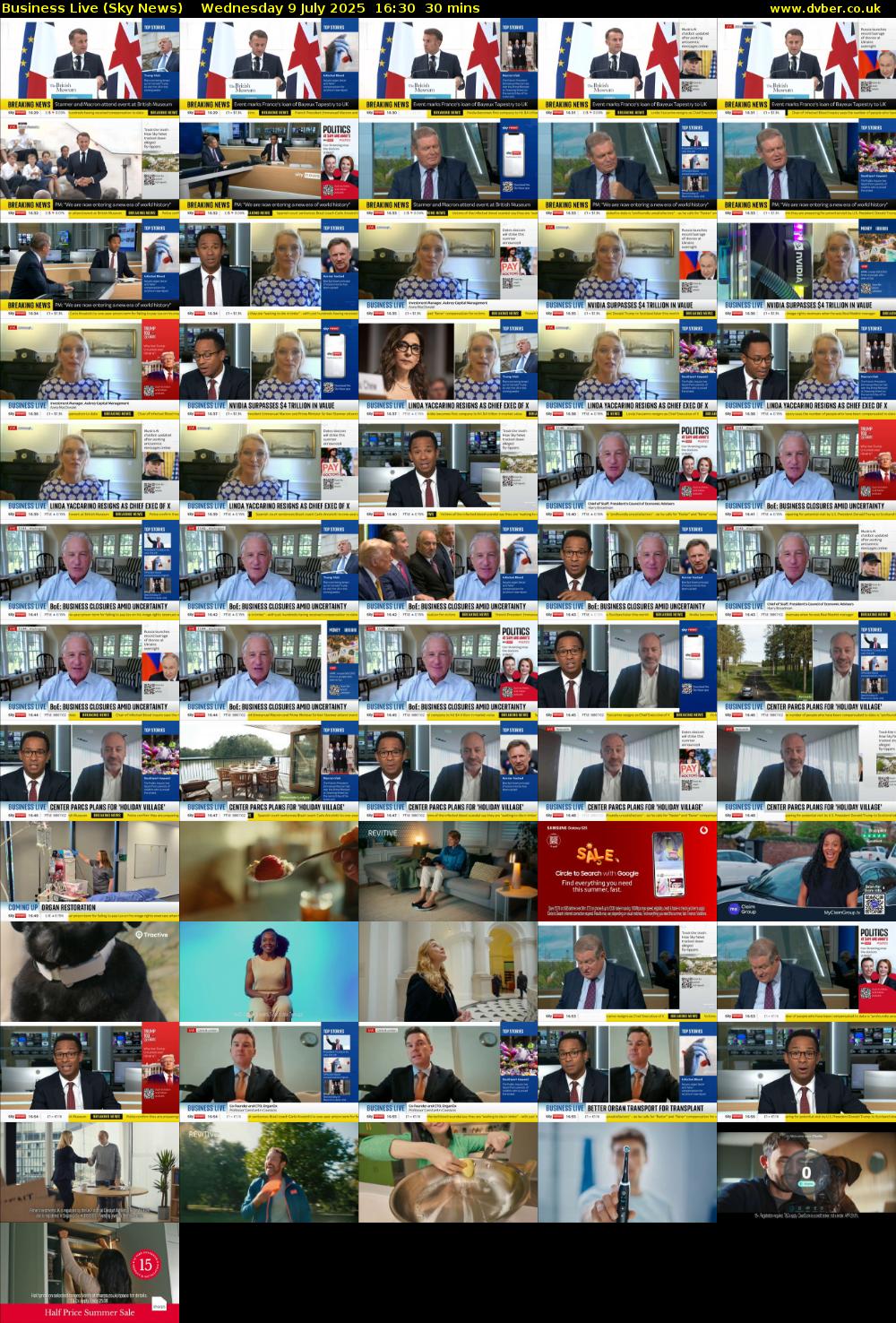 Business Live (Sky News) Wednesday 9 July 2025 16:30 - 17:00