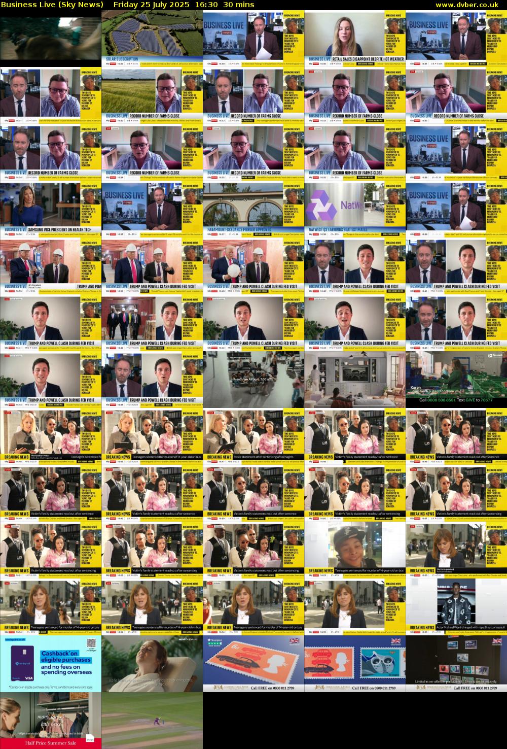 Business Live (Sky News) Friday 25 July 2025 16:30 - 17:00