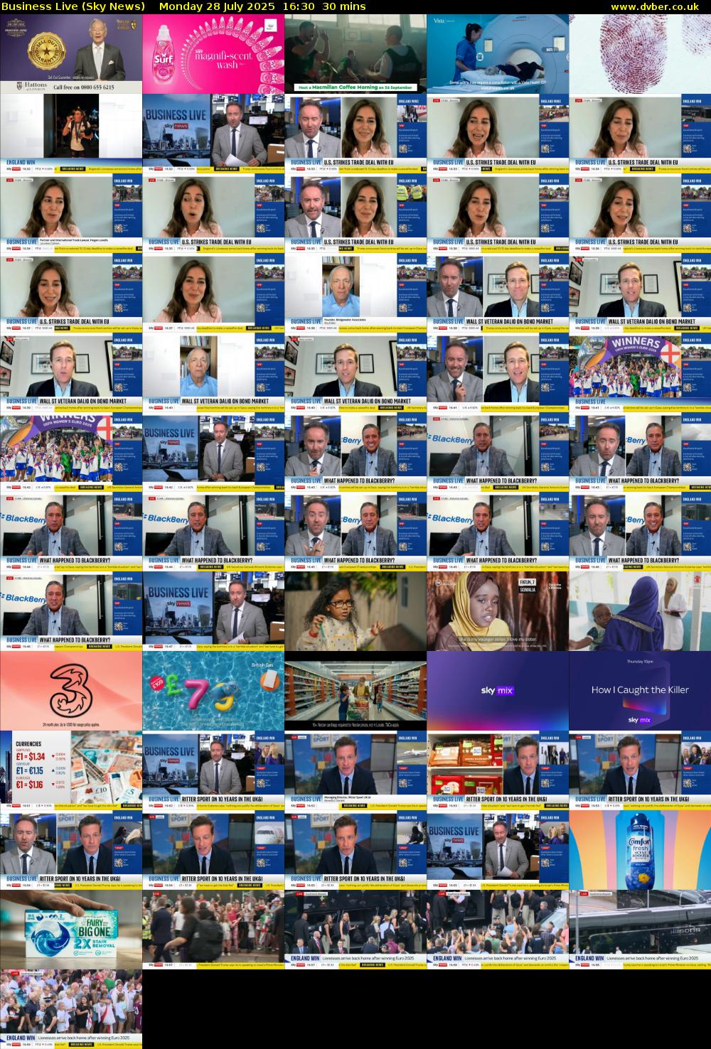 Business Live (Sky News) Monday 28 July 2025 16:30 - 17:00