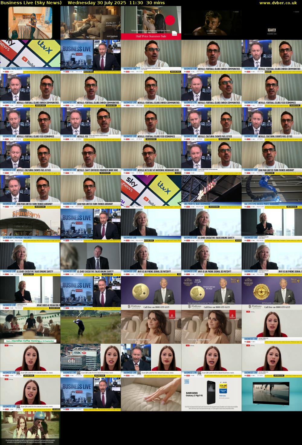 Business Live (Sky News) Wednesday 30 July 2025 11:30 - 12:00
