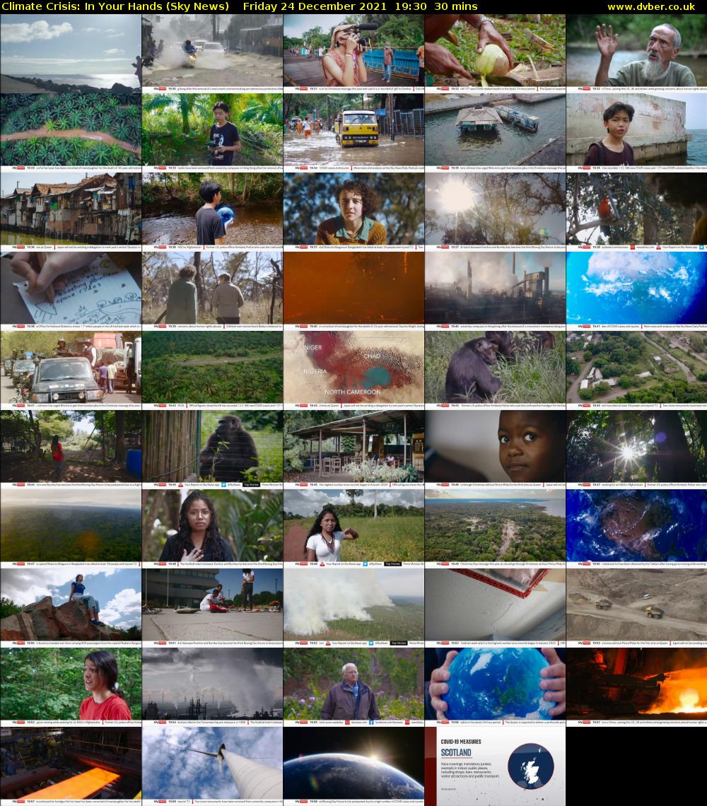 Climate Crisis: In Your Hands (Sky News) Friday 24 December 2021 19:30 - 20:00