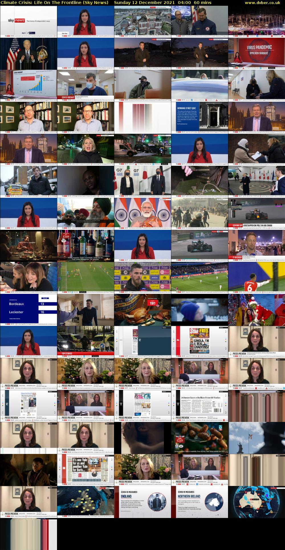 Climate Crisis: Life On The Frontline (Sky News) Sunday 12 December 2021 04:00 - 05:00