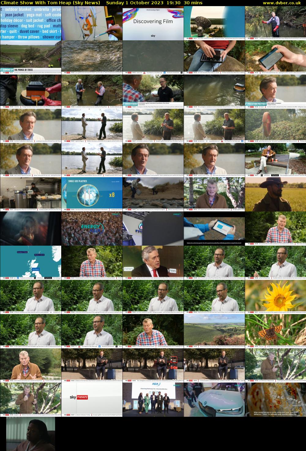 Climate Show With Tom Heap (Sky News) Sunday 1 October 2023 19:30 - 20:00