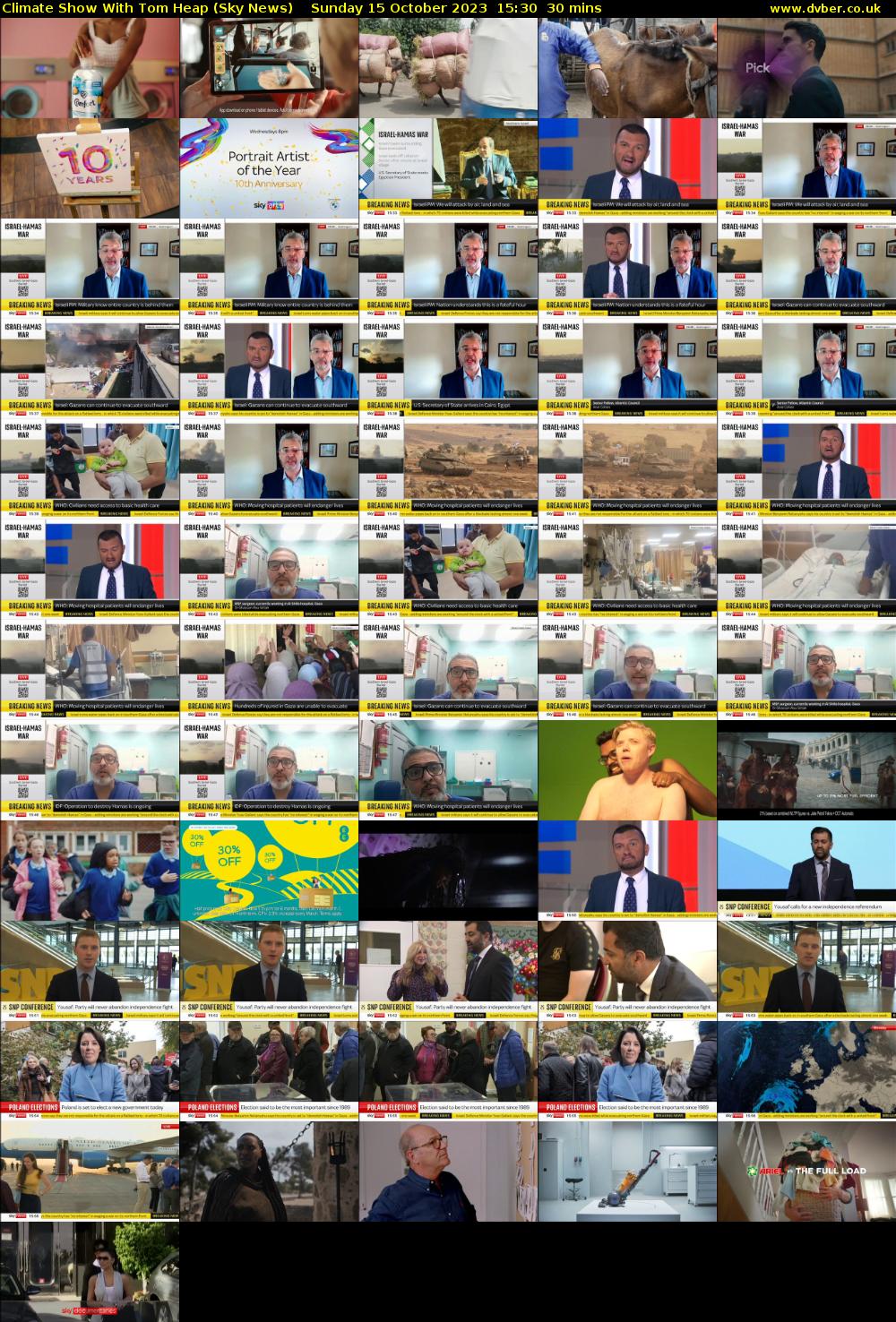 Climate Show With Tom Heap (Sky News) Sunday 15 October 2023 15:30 - 16:00