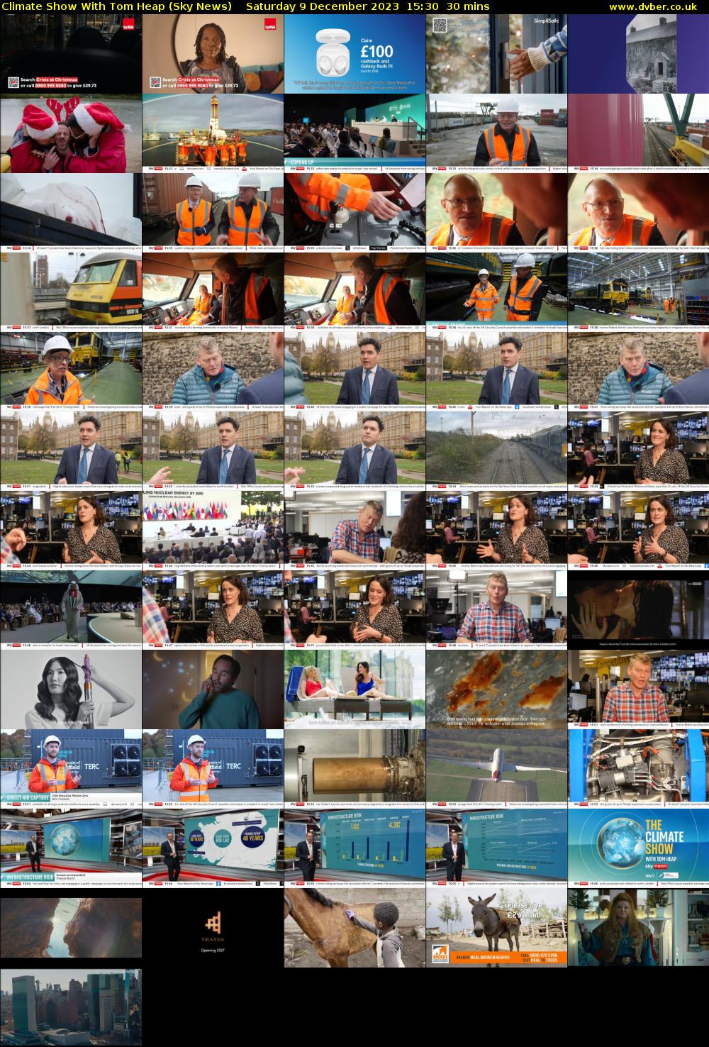 Climate Show With Tom Heap (Sky News) Saturday 9 December 2023 15:30 - 16:00