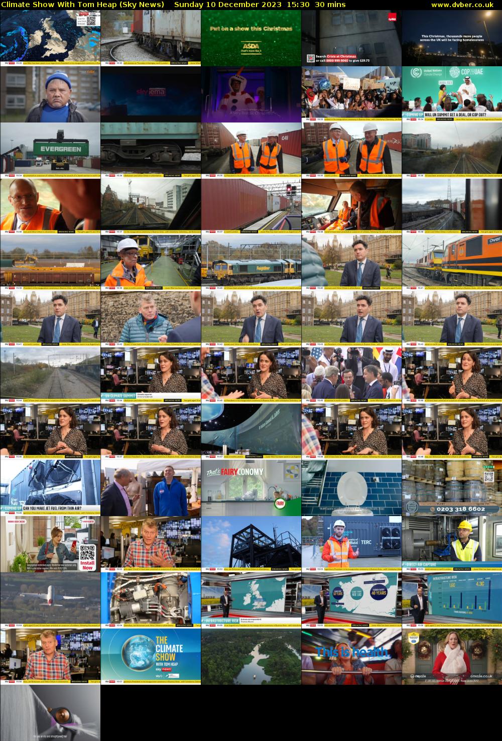 Climate Show With Tom Heap (Sky News) Sunday 10 December 2023 15:30 - 16:00