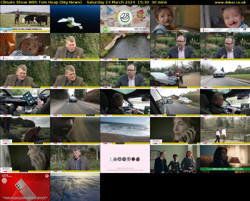 Climate Show With Tom Heap (Sky News) Saturday 23 March 2024 15:30 - 16:00