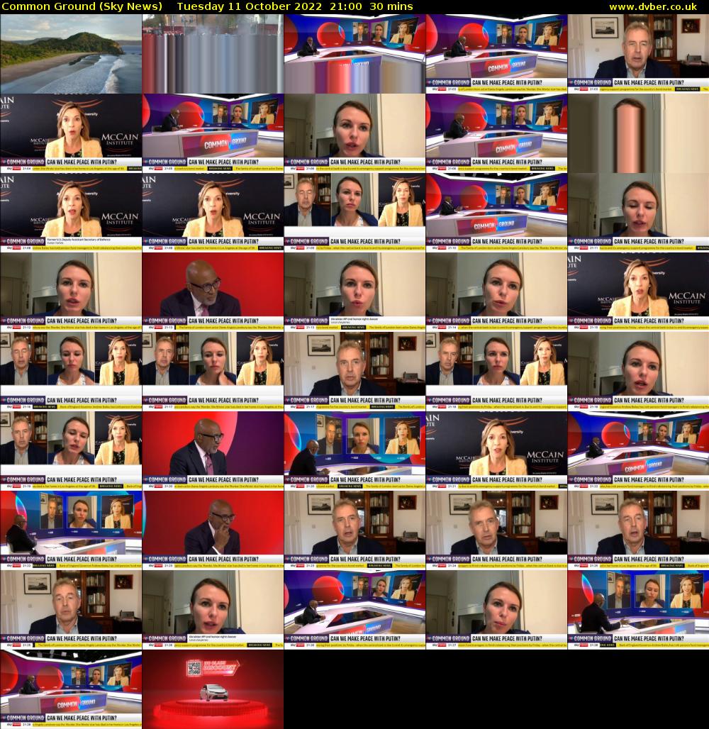 Common Ground (Sky News) Tuesday 11 October 2022 21:00 - 21:30