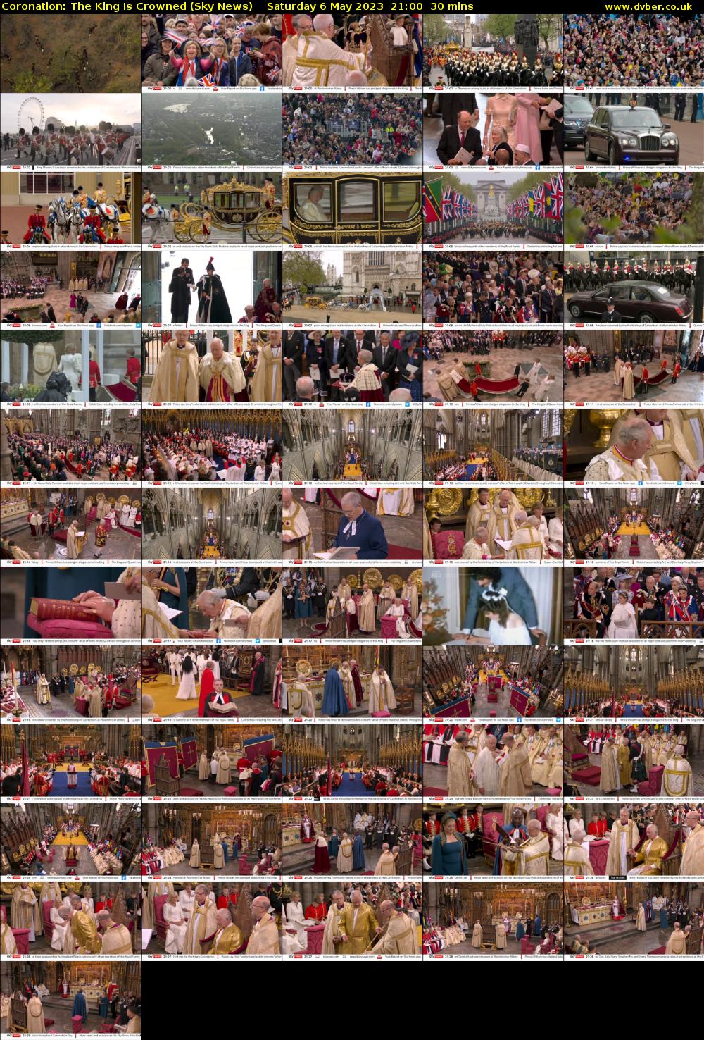 Coronation: The King Is Crowned (Sky News) Saturday 6 May 2023 21:00 - 21:30
