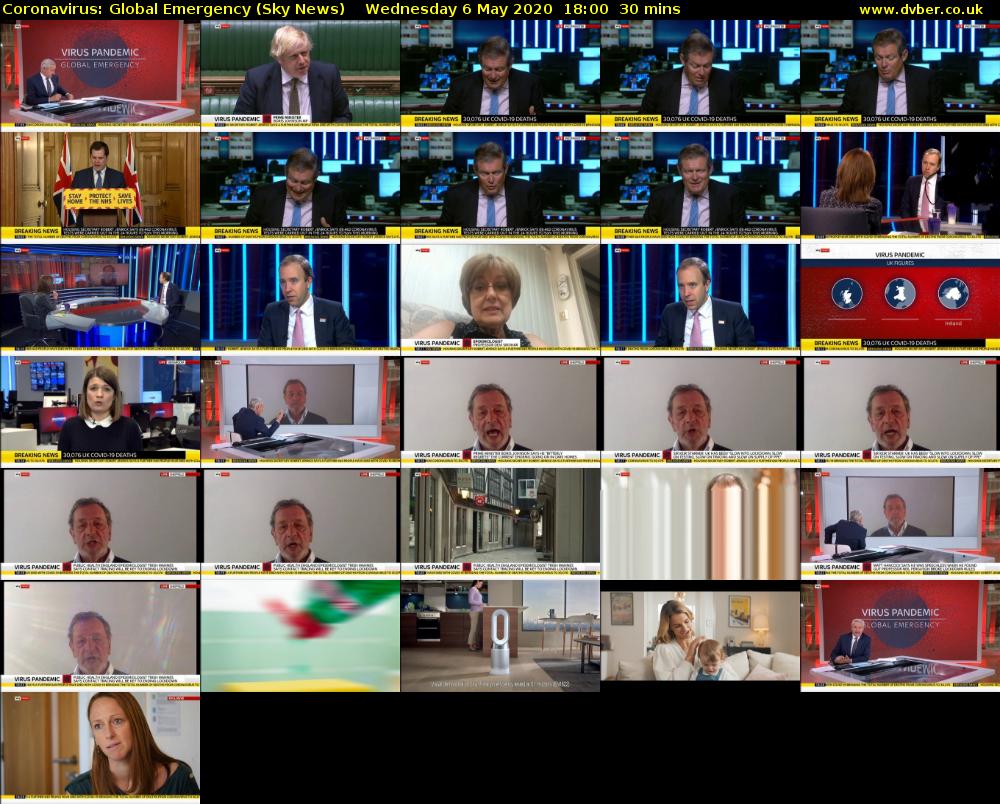 Coronavirus: Global Emergency (Sky News) Wednesday 6 May 2020 18:00 - 18:30