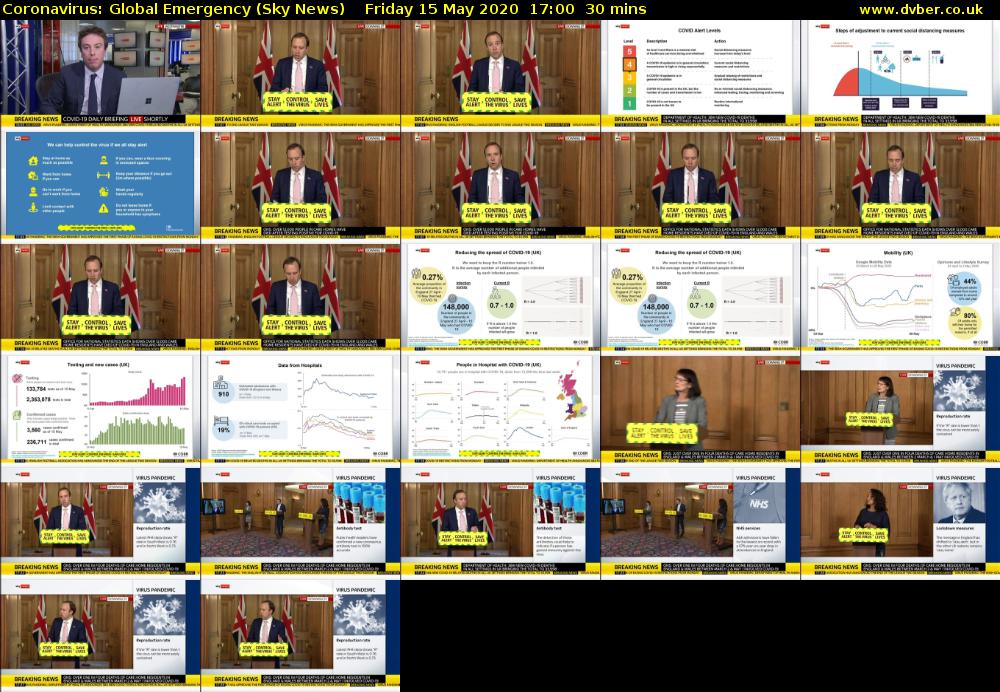 Coronavirus: Global Emergency (Sky News) Friday 15 May 2020 17:00 - 17:30