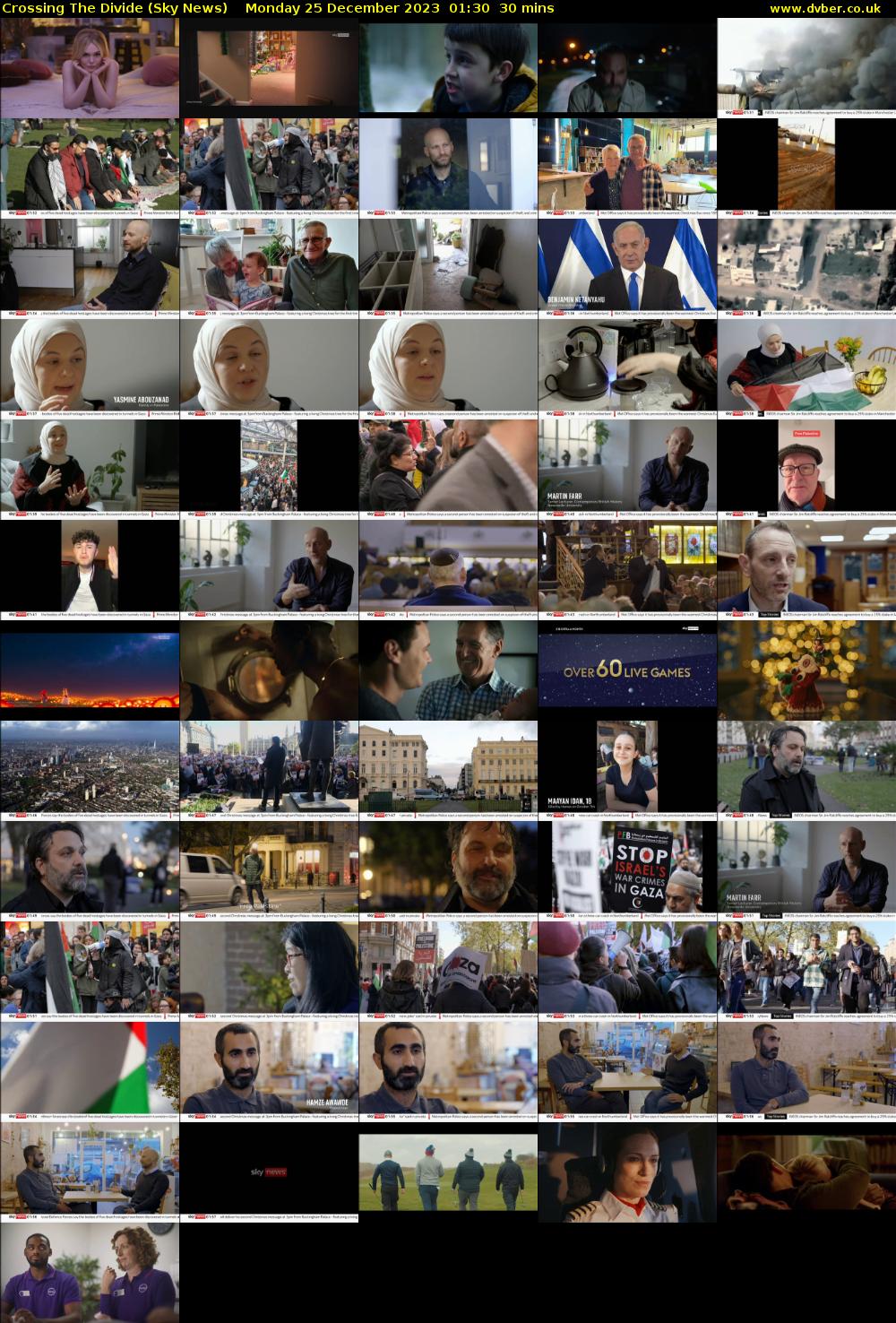 Crossing The Divide (Sky News) Monday 25 December 2023 01:30 - 02:00