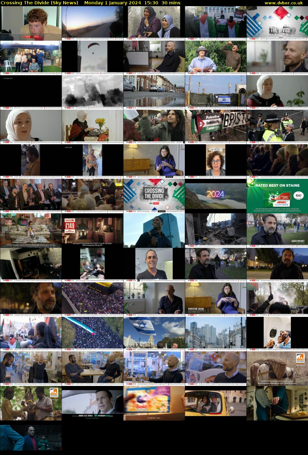 Crossing The Divide (Sky News) Monday 1 January 2024 15:30 - 16:00