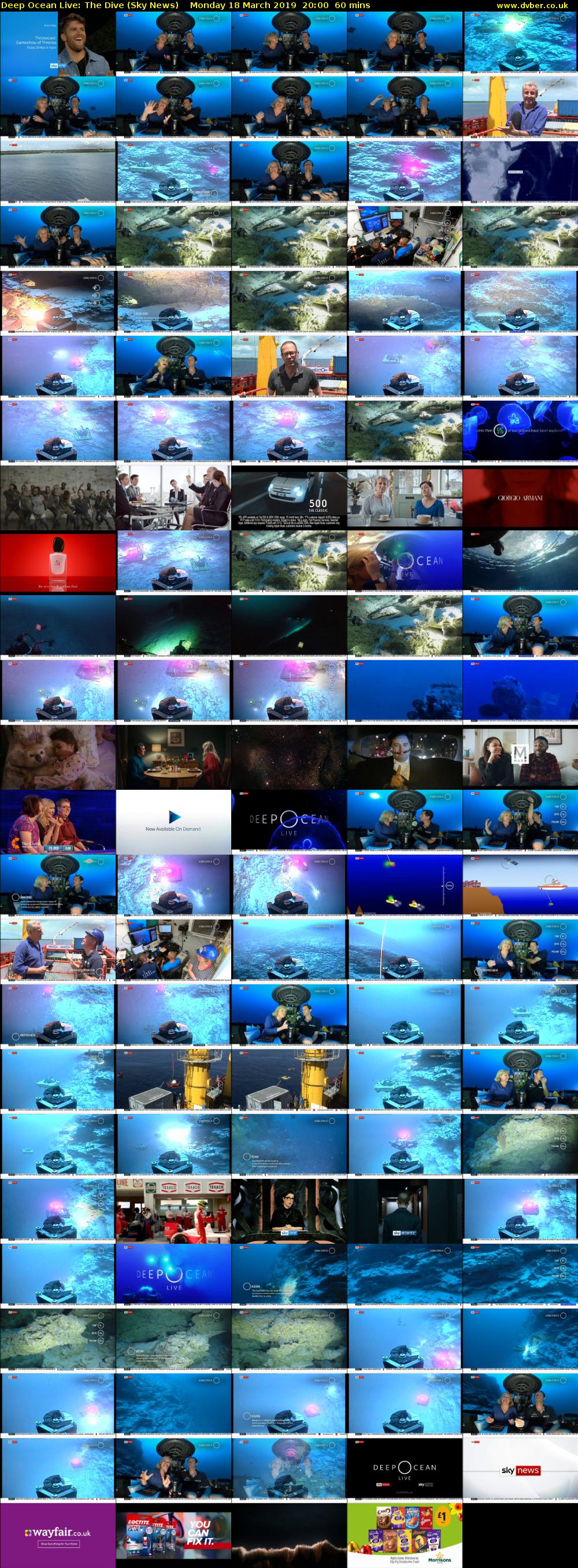 Deep Ocean Live: The Dive (Sky News) Monday 18 March 2019 20:00 - 21:00
