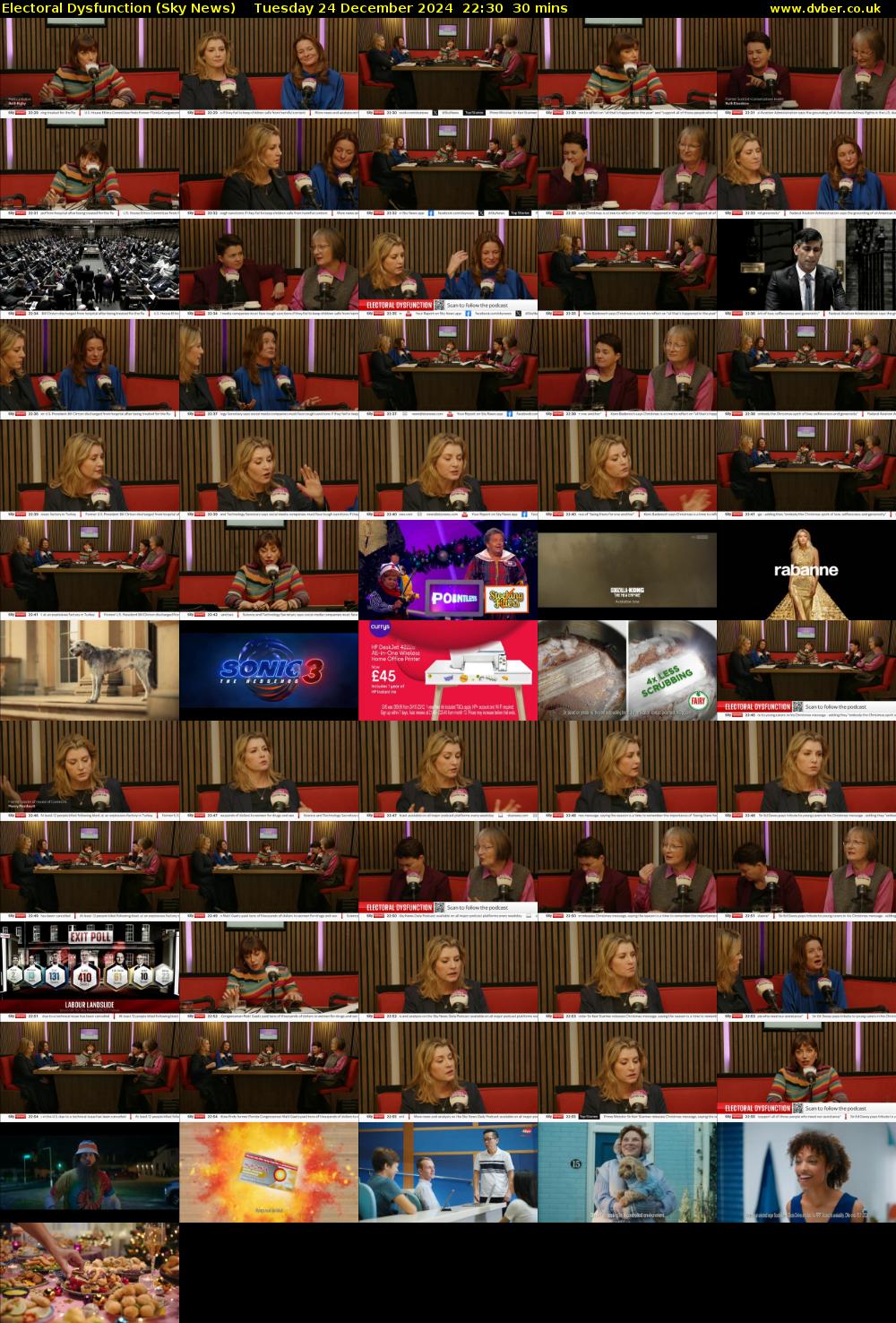 Electoral Dysfunction (Sky News) Tuesday 24 December 2024 22:30 - 23:00
