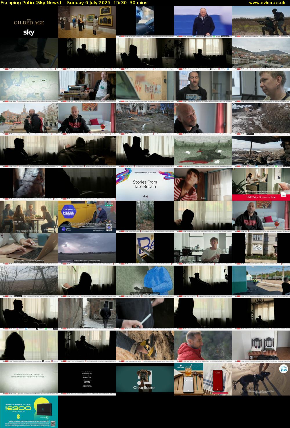 Escaping Putin (Sky News) Sunday 6 July 2025 15:30 - 16:00