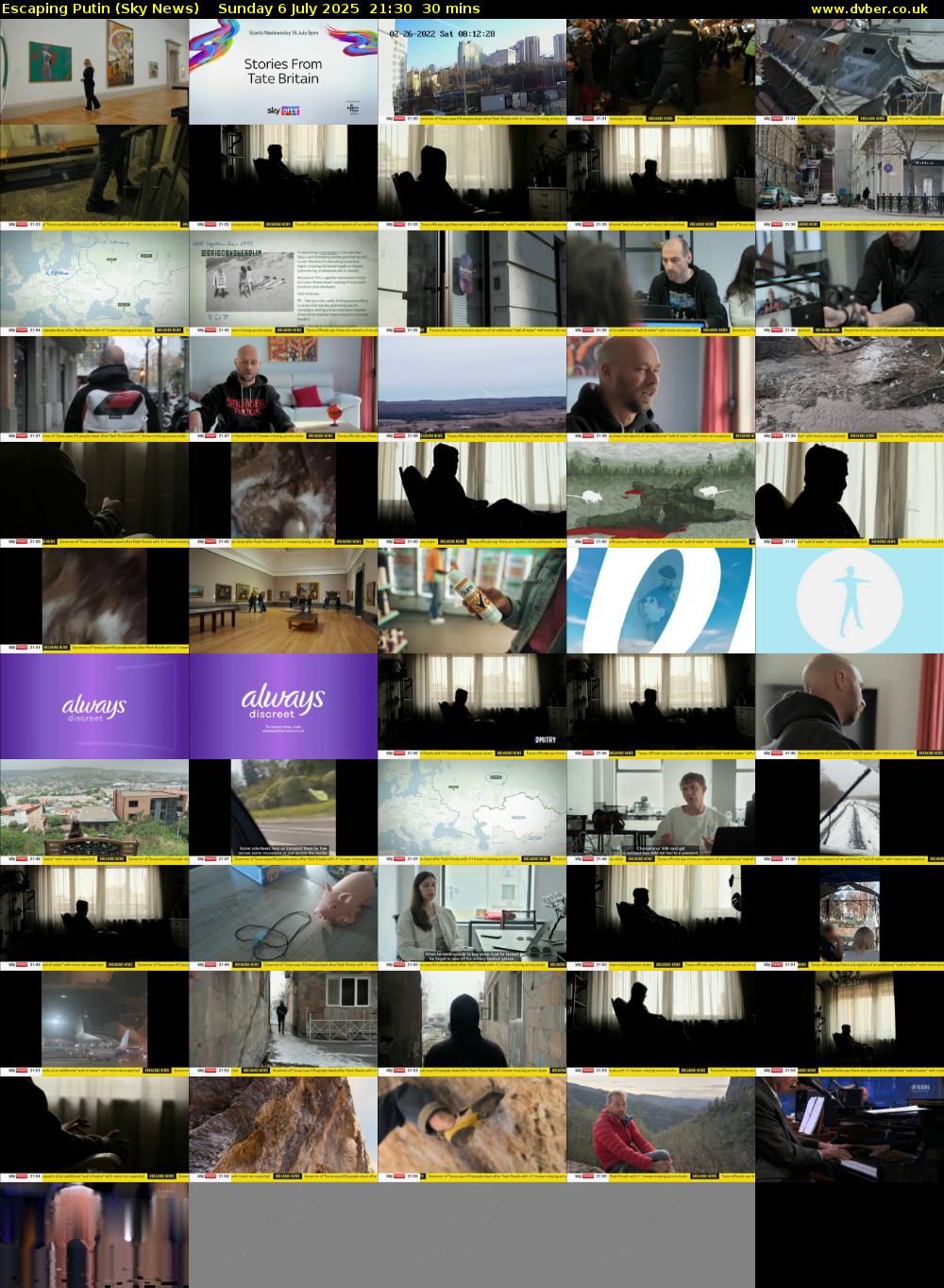 Escaping Putin (Sky News) Sunday 6 July 2025 21:30 - 22:00