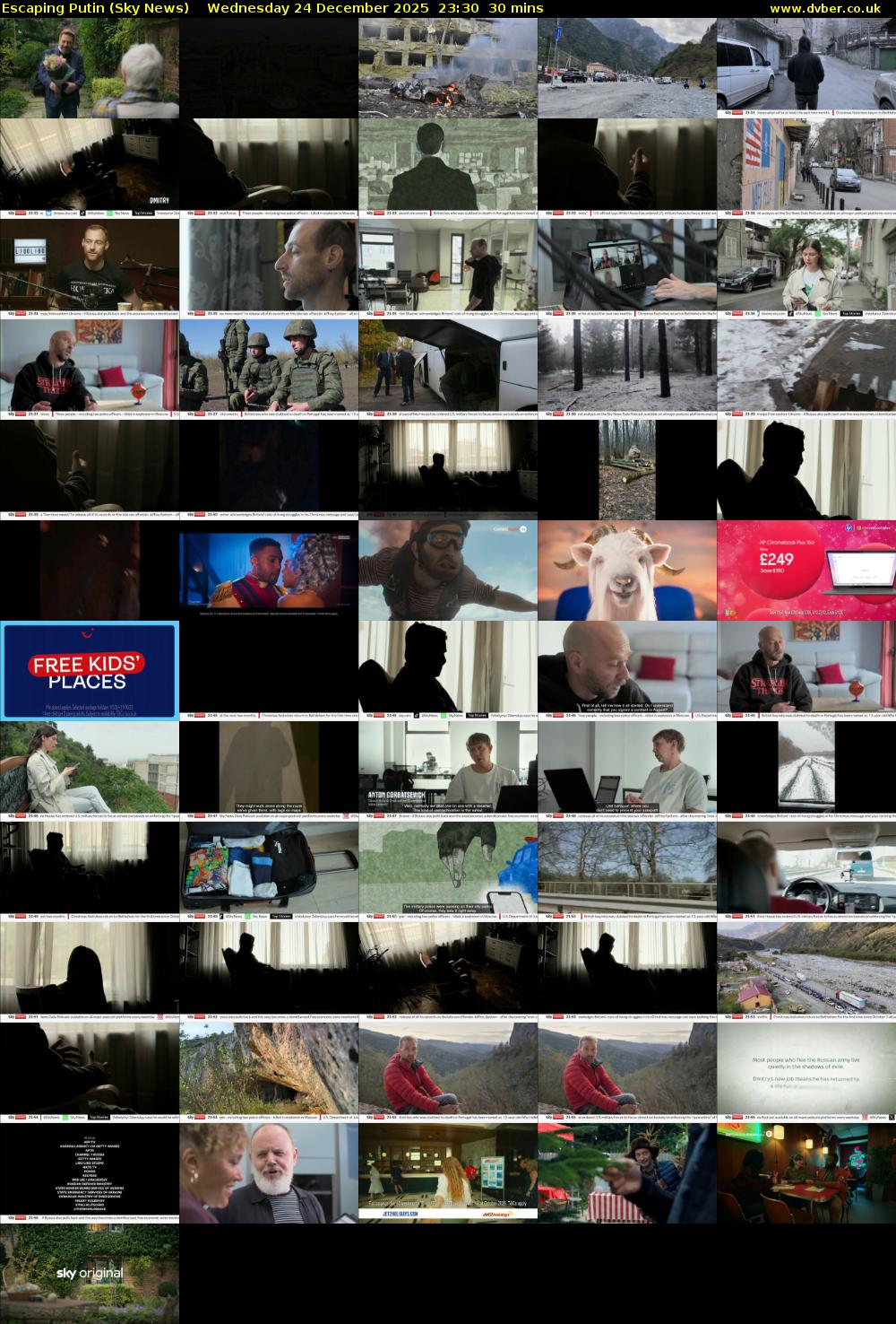 Escaping Putin (Sky News) Wednesday 24 December 2025 23:30 - 00:00