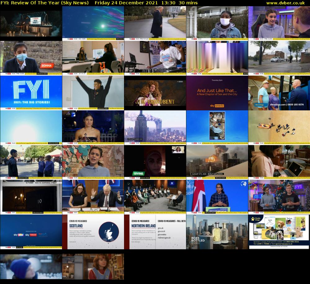 FYI: Review Of The Year (Sky News) Friday 24 December 2021 13:30 - 14:00