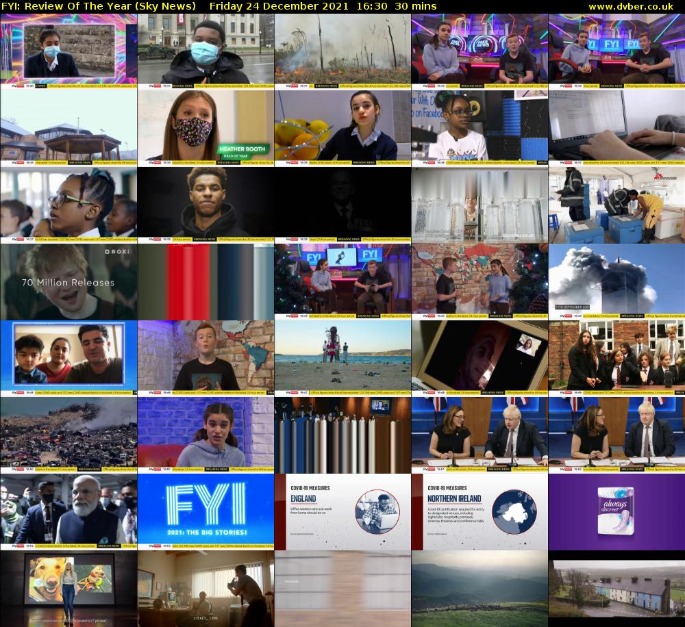 FYI: Review Of The Year (Sky News) Friday 24 December 2021 16:30 - 17:00