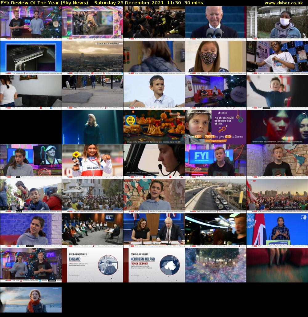 FYI: Review Of The Year (Sky News) Saturday 25 December 2021 11:30 - 12:00