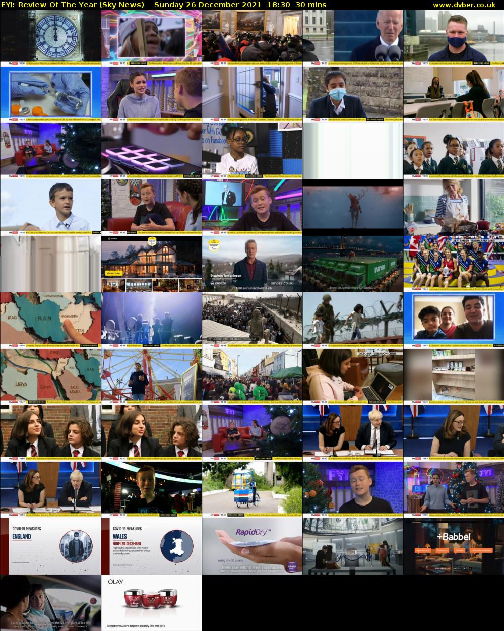 FYI: Review Of The Year (Sky News) Sunday 26 December 2021 18:30 - 19:00