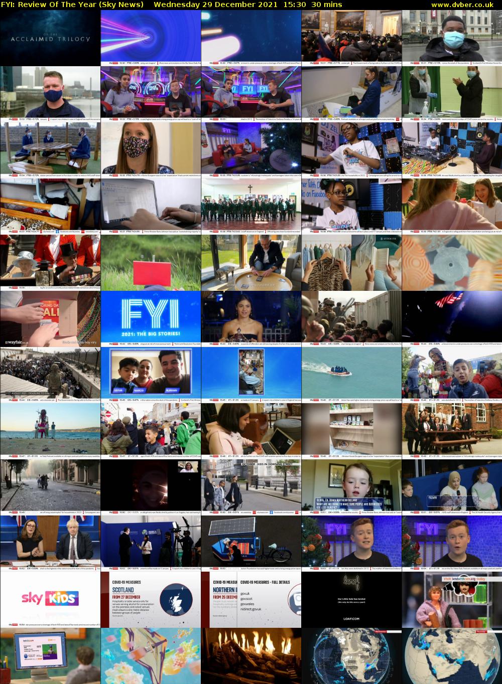 FYI: Review Of The Year (Sky News) Wednesday 29 December 2021 15:30 - 16:00