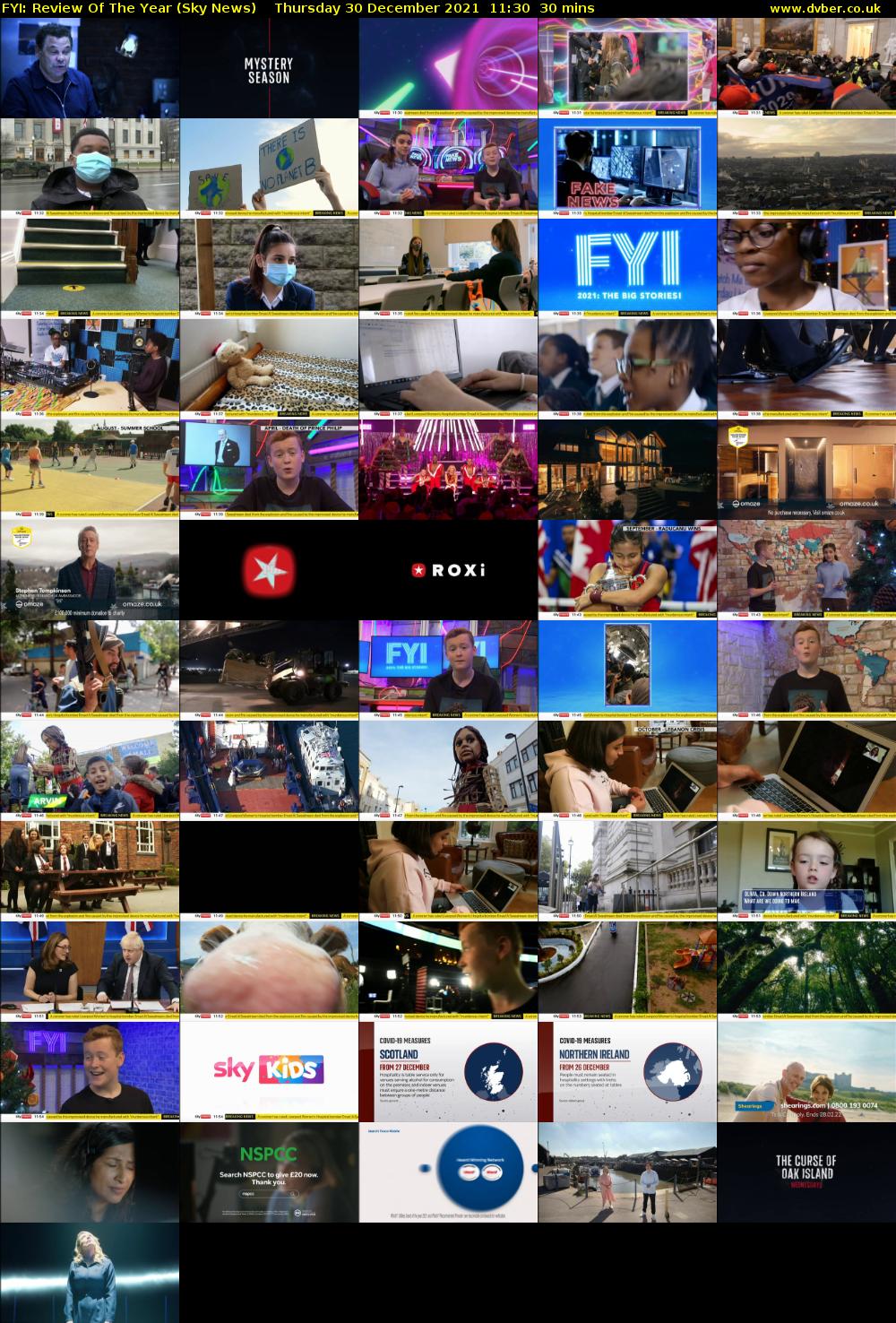 FYI: Review Of The Year (Sky News) Thursday 30 December 2021 11:30 - 12:00