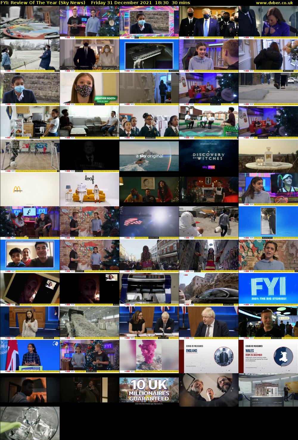 FYI: Review Of The Year (Sky News) Friday 31 December 2021 18:30 - 19:00