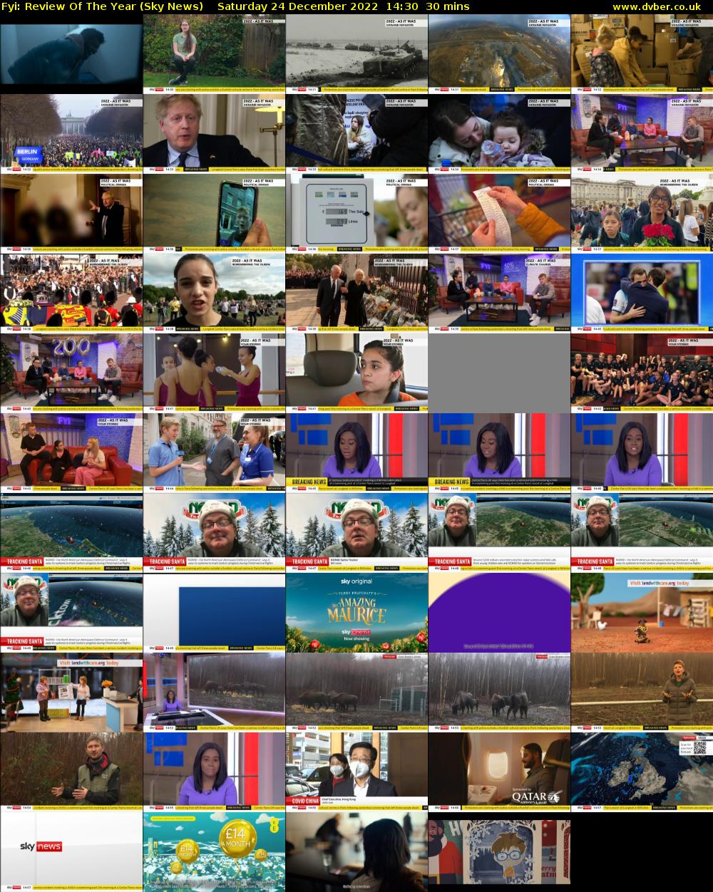 FYI: Review Of The Year (Sky News) Saturday 24 December 2022 14:30 - 15:00