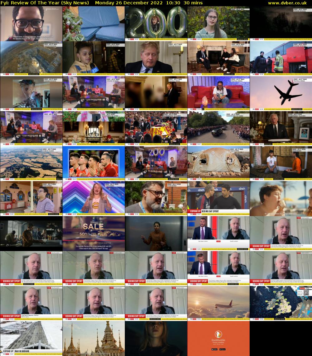 FYI: Review Of The Year (Sky News) Monday 26 December 2022 10:30 - 11:00
