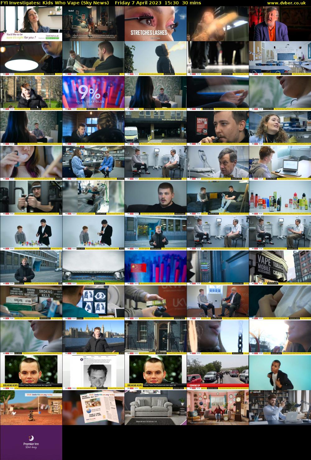FYI Investigates: Kids Who Vape (Sky News) Friday 7 April 2023 15:30 - 16:00