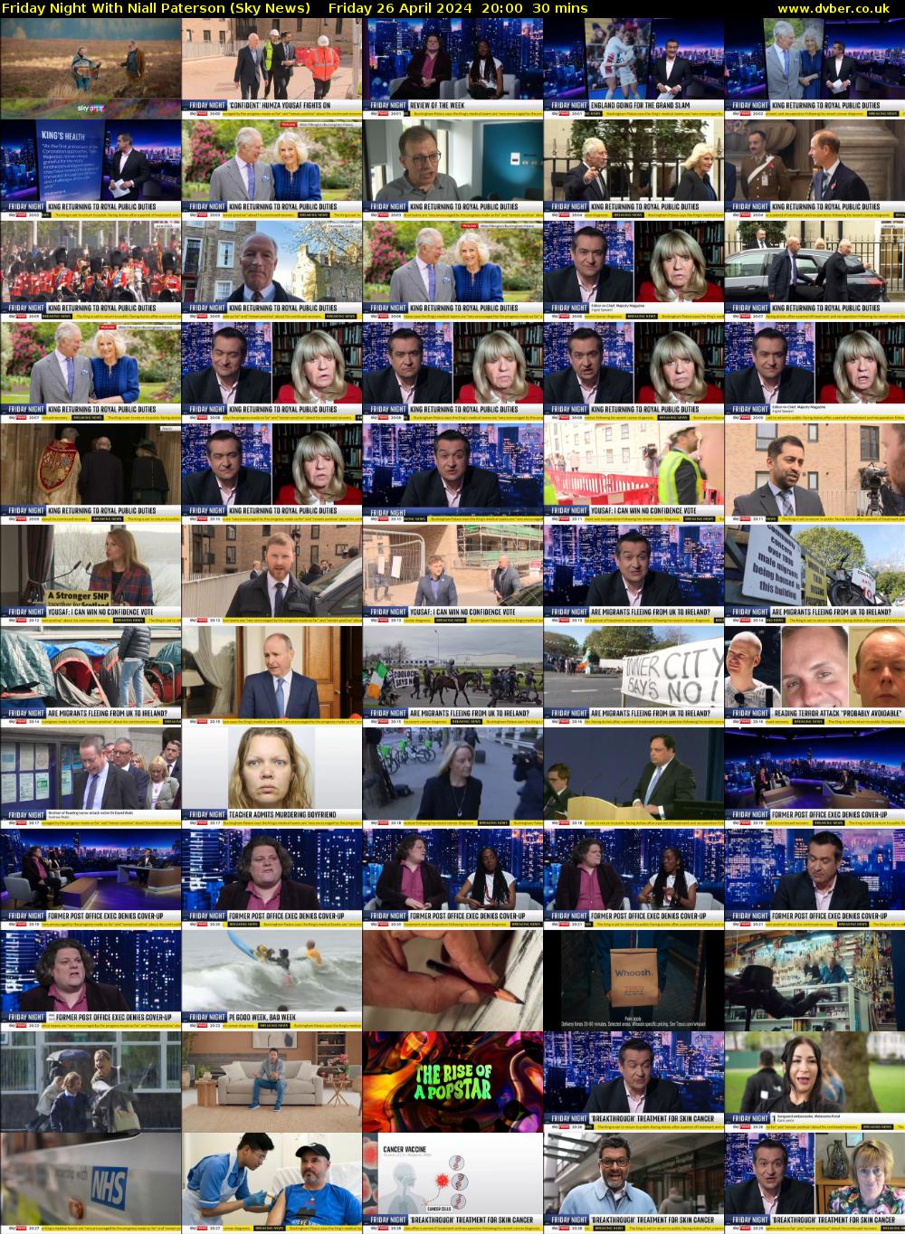 Friday Night With Niall Paterson (Sky News) Friday 26 April 2024 20:00 - 20:30