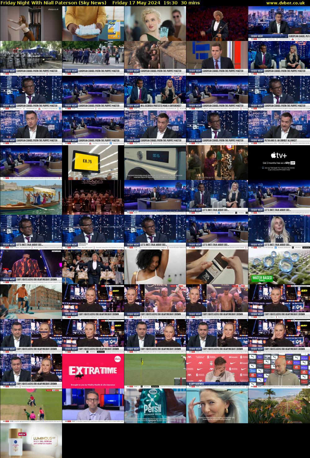 Friday Night With Niall Paterson (Sky News) Friday 17 May 2024 19:30 - 20:00