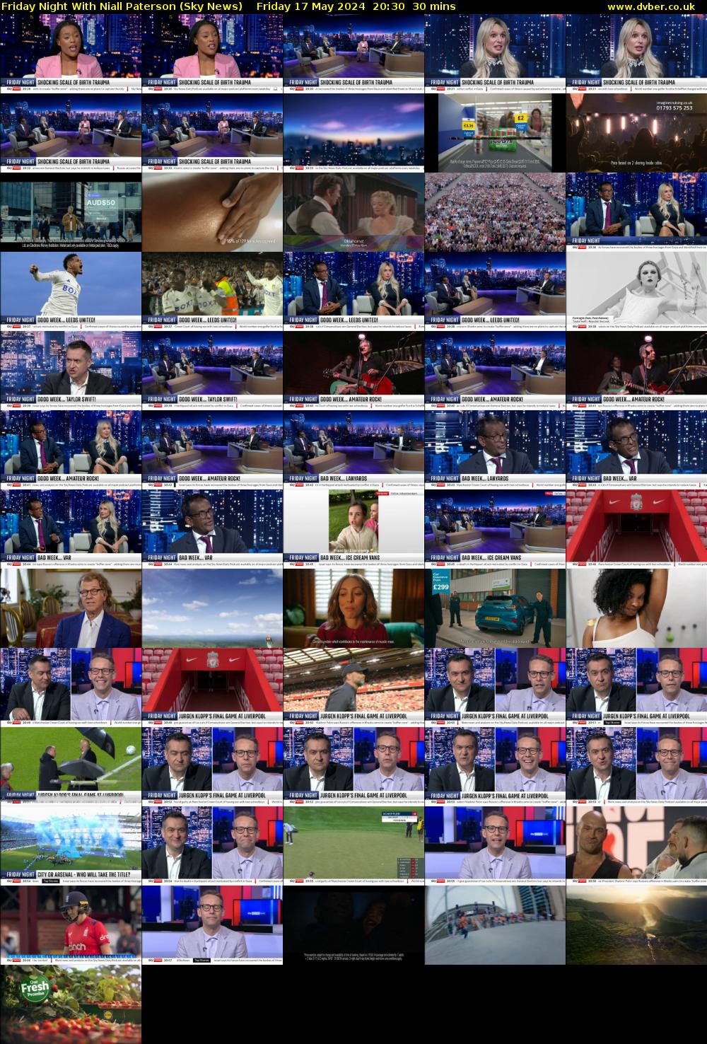 Friday Night With Niall Paterson (Sky News) Friday 17 May 2024 20:30 - 21:00