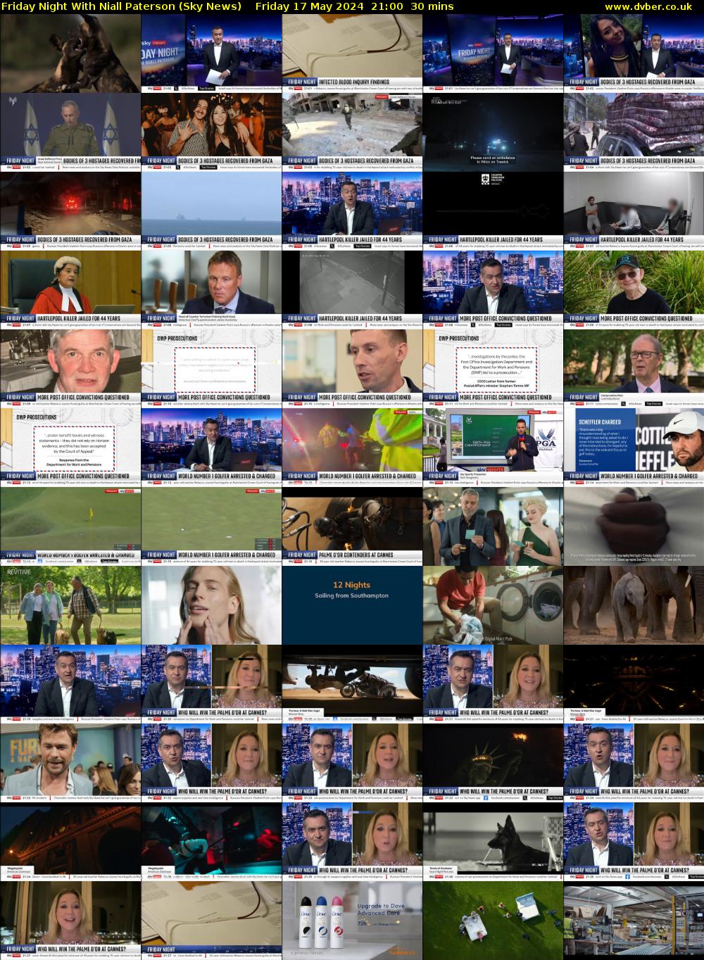 Friday Night With Niall Paterson (Sky News) Friday 17 May 2024 21:00 - 21:30