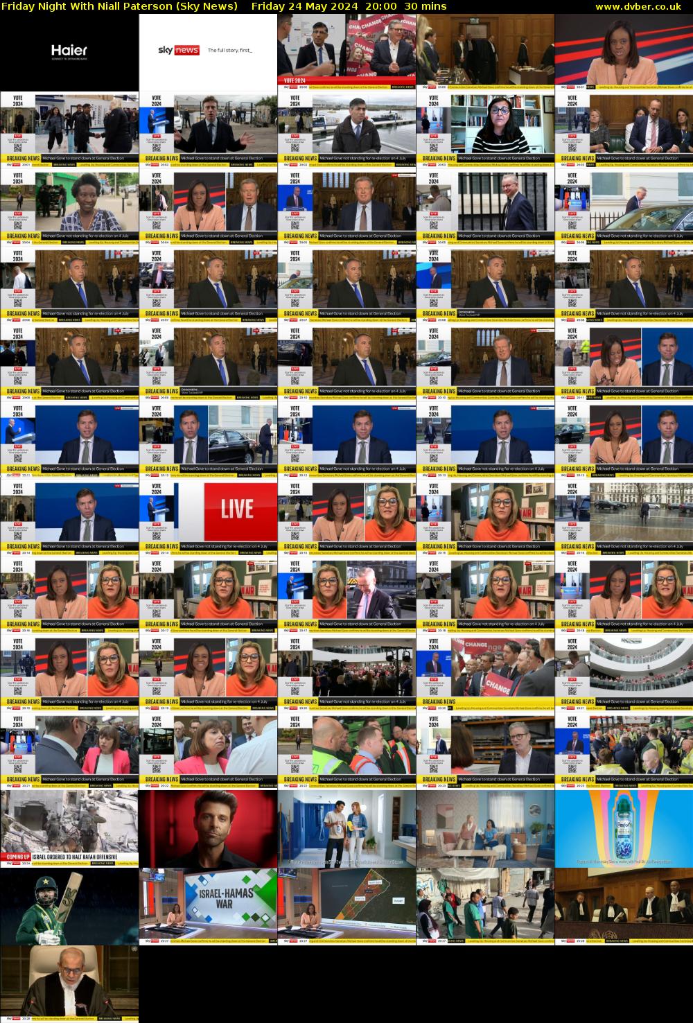 Friday Night With Niall Paterson (Sky News) Friday 24 May 2024 20:00 - 20:30