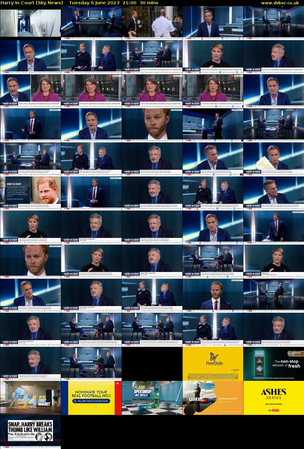 Harry In Court (Sky News) Tuesday 6 June 2023 21:00 - 21:30