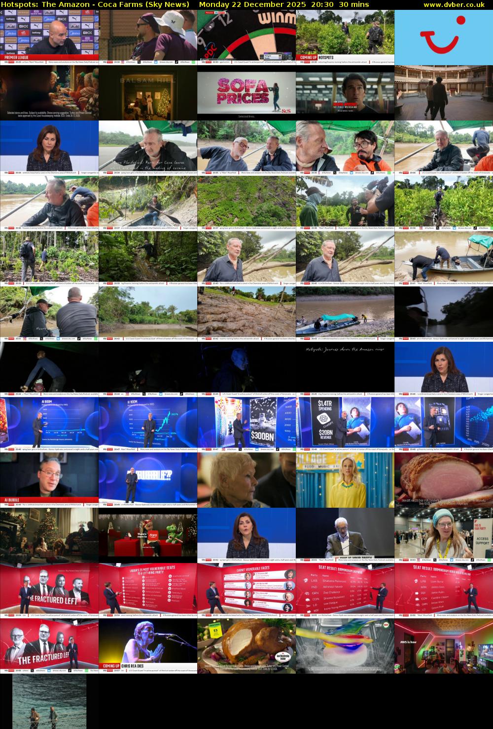 Hotspots: The Amazon - Coca Farms (Sky News) Monday 22 December 2025 20:30 - 21:00