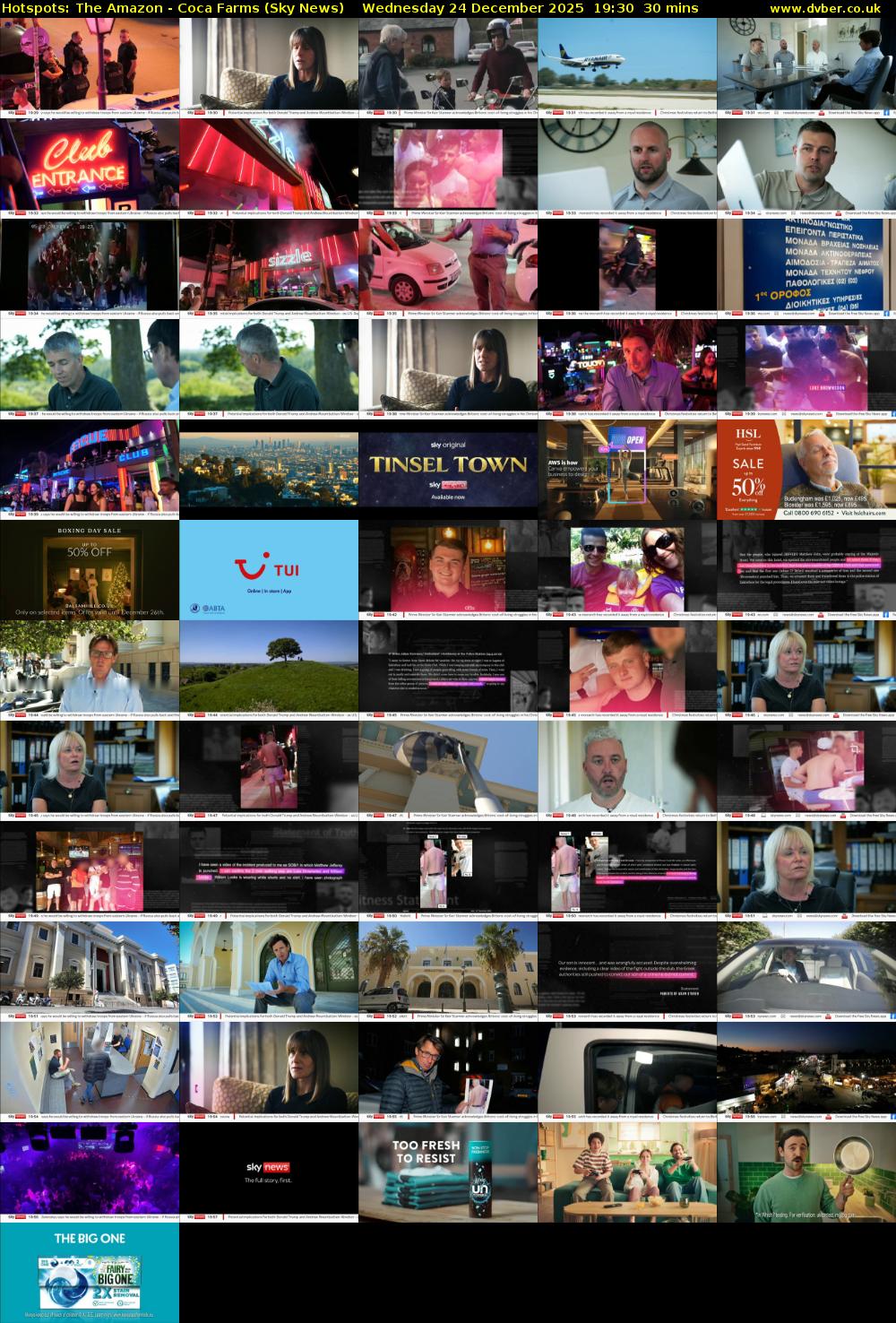 Hotspots: The Amazon - Coca Farms (Sky News) Wednesday 24 December 2025 19:30 - 20:00
