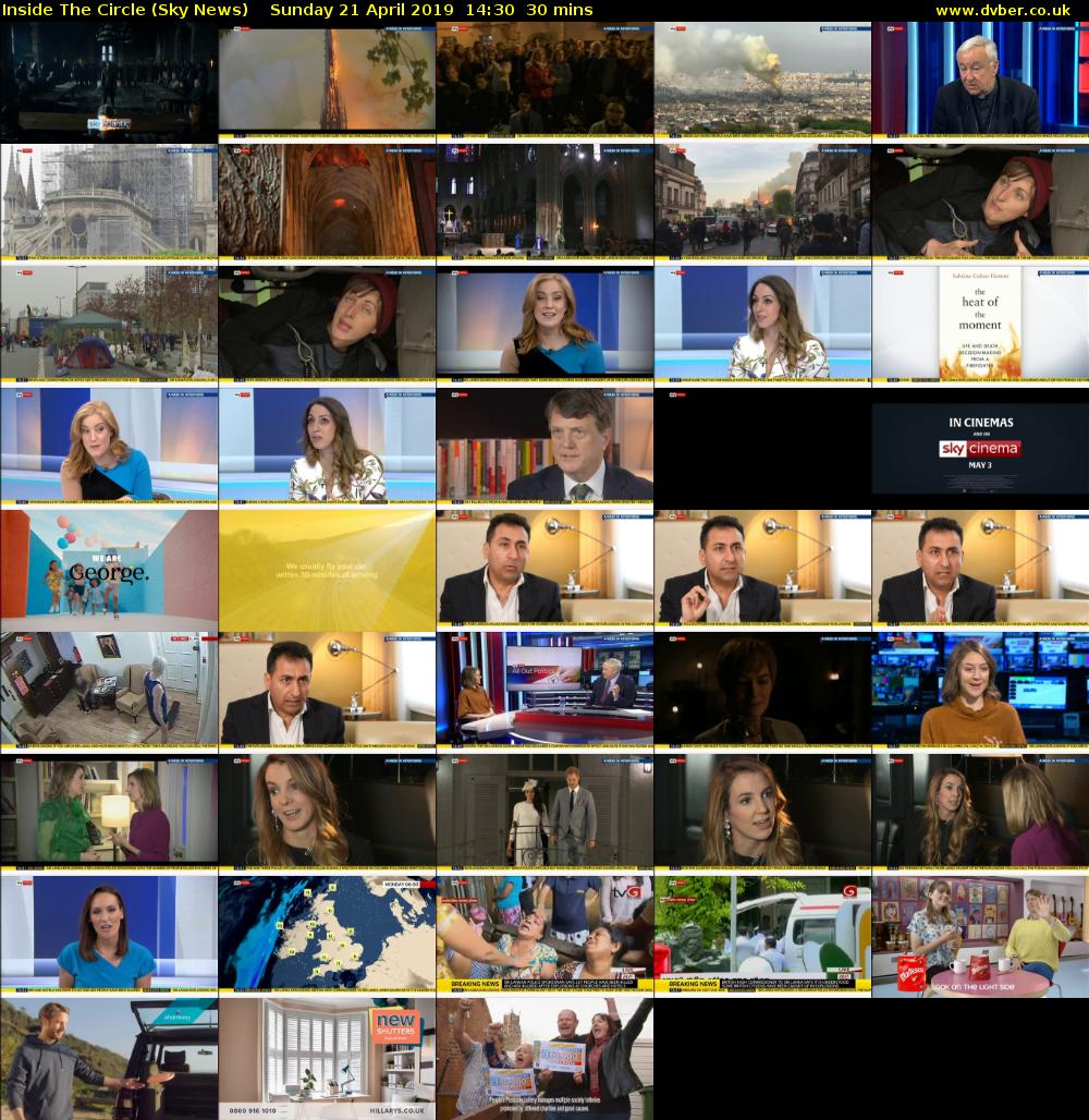 Inside The Circle (Sky News) Sunday 21 April 2019 14:30 - 15:00
