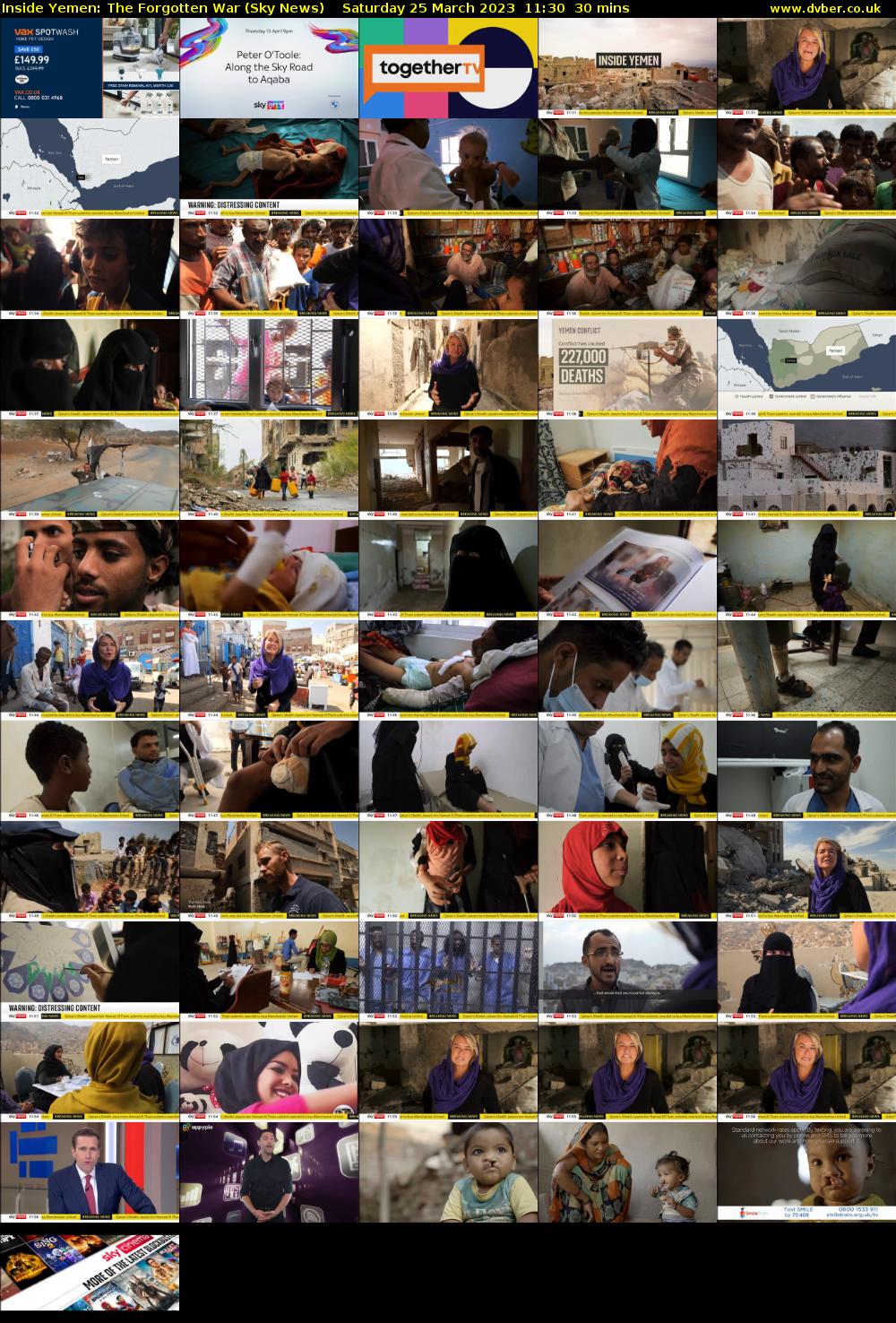 Inside Yemen: The Forgotten War (Sky News) Saturday 25 March 2023 11:30 - 12:00