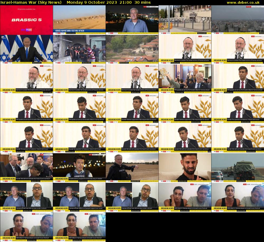 Israel-Hamas War (Sky News) Monday 9 October 2023 21:00 - 21:30
