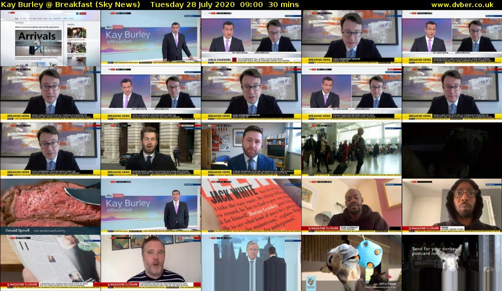 Kay Burley @ Breakfast (Sky News) Tuesday 28 July 2020 09:00 - 09:30