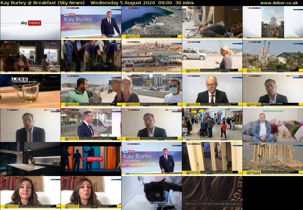 Kay Burley @ Breakfast (Sky News) Wednesday 5 August 2020 09:00 - 09:30