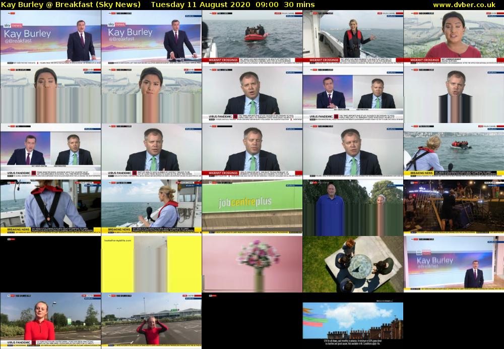 Kay Burley @ Breakfast (Sky News) Tuesday 11 August 2020 09:00 - 09:30