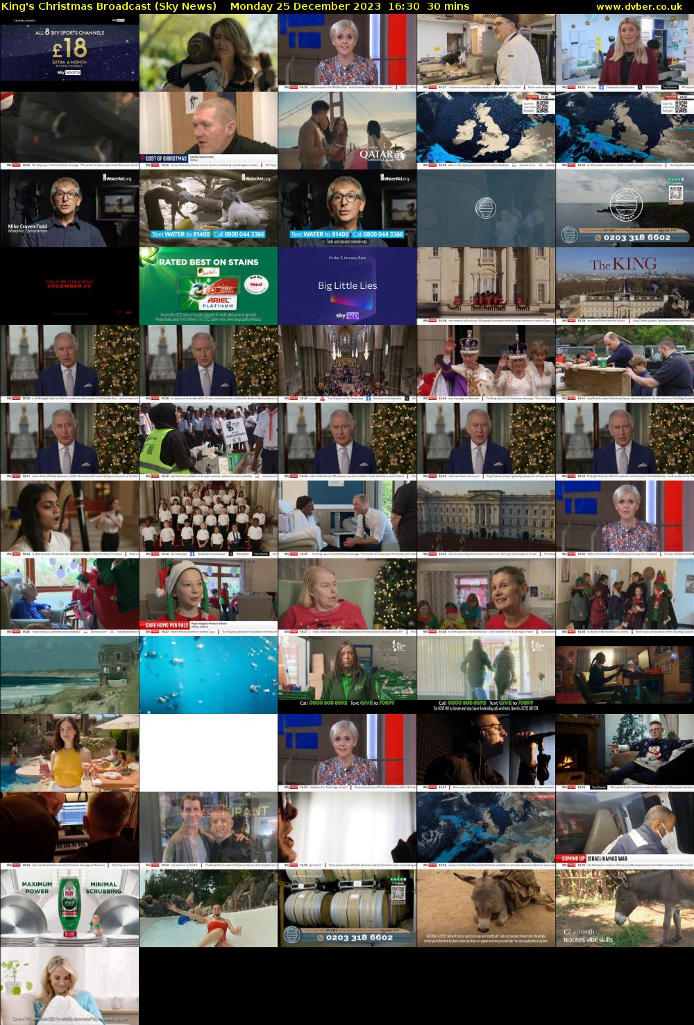 King's Christmas Broadcast (Sky News) Monday 25 December 2023 16:30 - 17:00